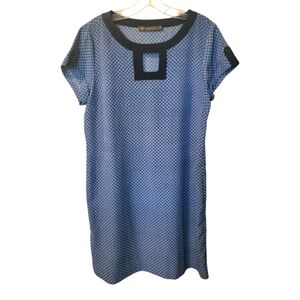 Outback Red Shift‎ Dress with Square Keyhole Blue White L